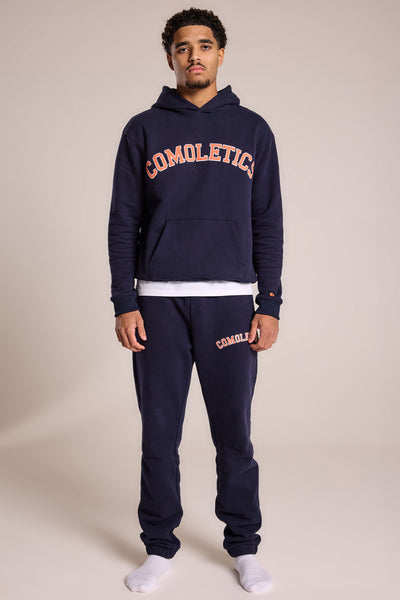 新品　CE LOGO TAPE HOODIE RELAXED FIT ネイビー HUGO - Geometric-tape hoodie in a cotton blend - Dark Blue